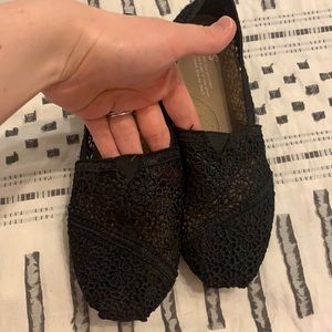 Toms black lace